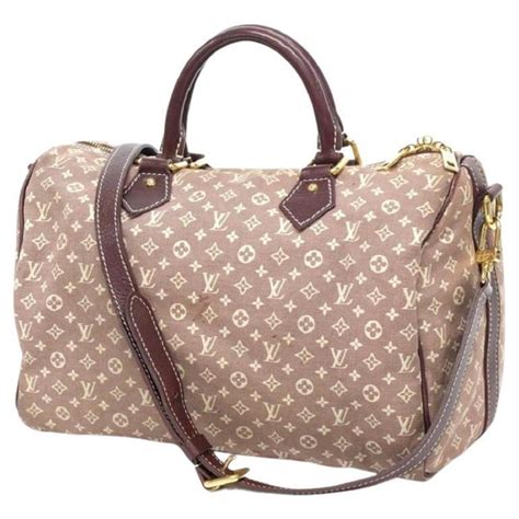 louis vuitton brown monogram mini lin idylle speedy bandouliere 30